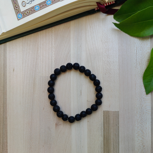 Lava Stone Tasbih - 24 Beads, 8mm